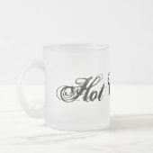 カスタムなココアのマグ-個人化して下さい フロストグラスマグカップ (左)