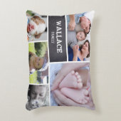 カスタムなコラージュチョークで書く5つの写真、パーソナライズ アクセントクッション (正面(垂直))