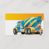 カスタムなコンクリートおよびコンクリートミキサー車の名刺 名刺 (裏面)