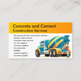 カスタムなコンクリートおよびコンクリートミキサー車の名刺 名刺