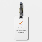 カスタムなコーギーのお尻の荷物のラベル ラゲッジタグ (裏面縦)