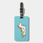 カスタムなコーギーのユニコーンのFloatieの荷物のラベル ラゲッジタグ (正面縦)