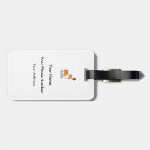 カスタムなコーギーのユニコーンのFloatieの荷物のラベル ラゲッジタグ (裏面横)