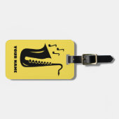 カスタムなサクソフォーンのロゴ旅行荷物のラベル ラゲッジタグ (正面横)
