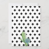 カスタムなサボテンの水気が多いベビーシャワーの招待状 招待状 (裏面)