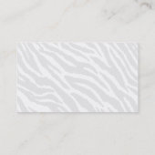 カスタムなシマウマのプリントのハンドバッグの名刺 名刺 (裏面)