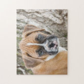 カスタムなジグソーパズルのかわいい子鹿のボクサーの子犬 ジグソーパズル (縦)