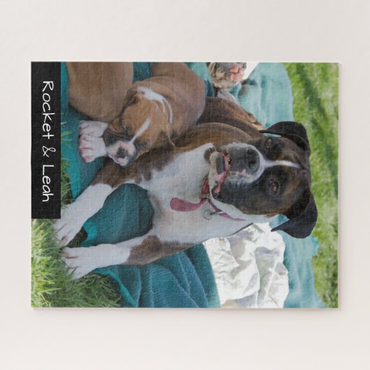 カスタムなジグソーパズルのボクサーのギフト ジグソーパズル (横)