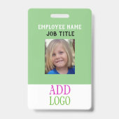 カスタムなスタッフID -写真のパスの名前のパス バッジ (裏面)