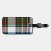 カスタムなステュワートの服のタータンチェック格子縞の荷物のラベル ラゲッジタグ (裏面横)