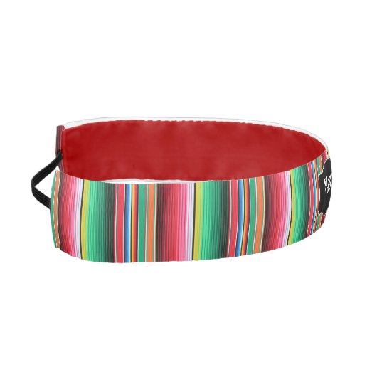 カスタムなスペイン人のSerapeのメキシコ総括的なパーソナライズ アスレチックヘッドバンド (左)