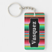 カスタムなスペイン人のSerapeのメキシコ総括的なパーソナライズ キーホルダー (正面)