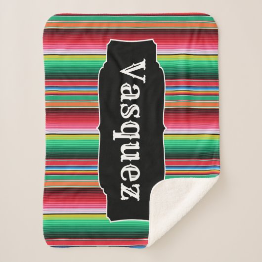 カスタムなスペイン人のSerapeのメキシコ総括的なパーソナライズ シェルパブランケット (正面)