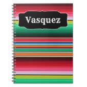 カスタムなスペイン人のSerapeのメキシコ総括的なパーソナライズ ノートブック (正面)