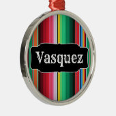 カスタムなスペイン人のSerapeのメキシコ総括的なパーソナライズ メタルオーナメント (右)