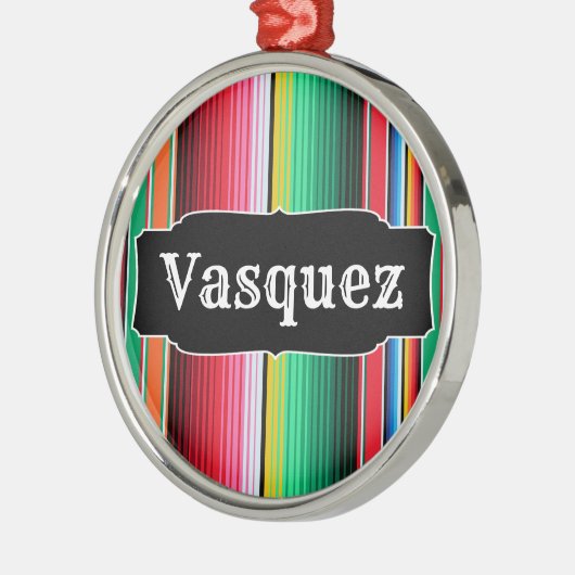 カスタムなスペイン人のSerapeのメキシコ総括的なパーソナライズ メタルオーナメント (左)