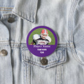 カスタムなスポーツチーム写真-紫色 缶バッジ (インサイチュ)