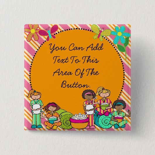 カスタムなスランバー・パーティーボタン 缶バッジ (正面)