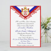 カスタムなセルビアの結婚式招待状 招待状 (スタンド正面)