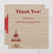 カスタムなソックス猿のパーティーのギフトのサンキューカード サンキューカード (正面/裏面)