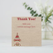 カスタムなソックス猿のパーティーのギフトのサンキューカード サンキューカード (スタンド正面)