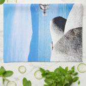 カスタムなタホ湖の砂港の写真 キッチンタオル (折り畳み)