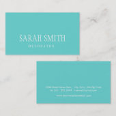 カスタムなターコイズのAcquaの青い名刺 名刺 (正面/裏面)