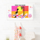 カスタムなチーム名前のネットボールの旗 横断幕 (インサイチュ)