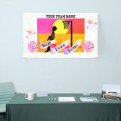 カスタムなチーム名前のネットボールの旗 横断幕 (トレードショー)