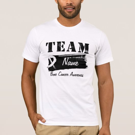 カスタムなチーム名前-骨肉腫 Tシャツ (正面)
