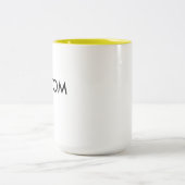 カスタムなツートーン大きい15ozマグ-中黄色にして下さい ツートーンマグカップ (中央)