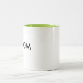 カスタムなツートーン11ozマグ-中ライムグリーン ツートーンマグカップ (中央)