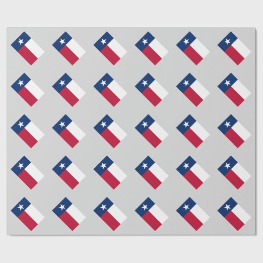 カスタムなテキサス州の州の旗の誕生日の包装紙 ラッピングペーパー (フラット)