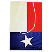 カスタムなテキサス州の旗のマットのギフトバッグ ミディアムペーパーバッグ (裏面)