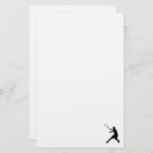 カスタムなテニスのシルエットのロゴの文房具の紙 便箋 (正面/裏面)
