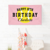 カスタムなテニスのテーマのハッピーバースデーのパーティーの旗 横断幕 (インサイチュ)