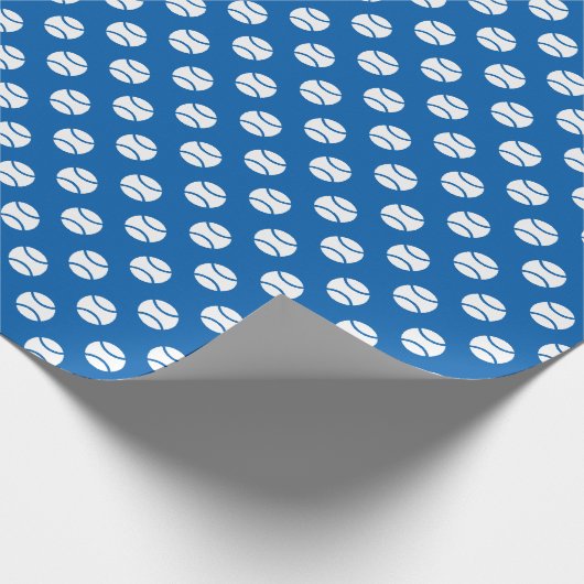 カスタムなテニスのテーマの誕生会の包装紙 ラッピングペーパー (角)