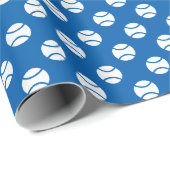 カスタムなテニスのテーマの誕生会の包装紙 ラッピングペーパー (ロールコーナー)