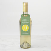 カスタムなテニスのテーマの誕生会 ボトルネックタグ (ボトル)