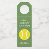 カスタムなテニスのテーマの誕生会 ボトルネックタグ (正面)