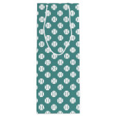 カスタムなテニス・ボールパターンワイン・ボトルのギフトバッグ ワインギフトバッグ (裏面)