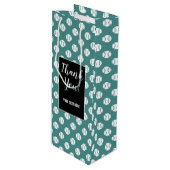 カスタムなテニス・ボールパターンワイン・ボトルのギフトバッグ ワインギフトバッグ (正面アングル)