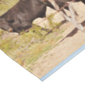 カスタムなテーブルクロス"クロムのブラウン牛" テーブルクロス (アングル)