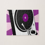 カスタムなディスコのターンテーブルのレトロの記録 ジグソーパズル (横)