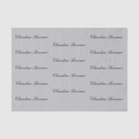 カスタムなデザイナー名前プロダクトティッシュペーパー 薄葉紙 (正面)