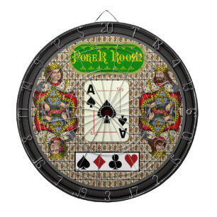 カスタムなトランプのポーカー部屋 ダーツボード