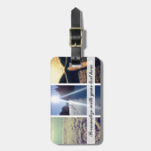 カスタムなトリプティクの写真旅行荷物のラベル ラゲッジタグ (正面縦)