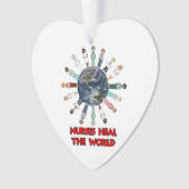 カスタムなナースのための世界を直して下さい オーナメント (正面)