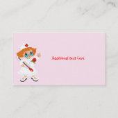 カスタムなナースのピンクの名刺 名刺 (裏面)