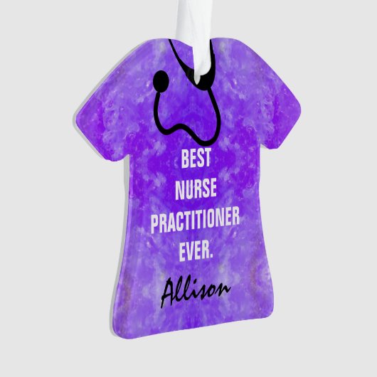 カスタムなナースの従業者は上の聴診器をごしごし洗います オーナメント (正面)